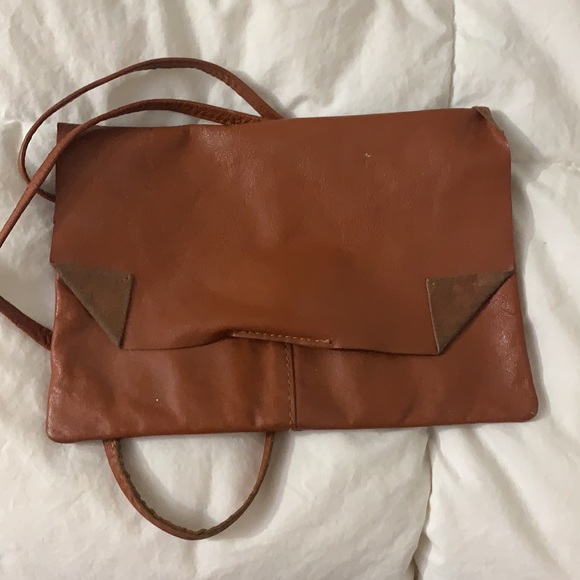 Topshop Handbags - Topshop brown crossbody walltet